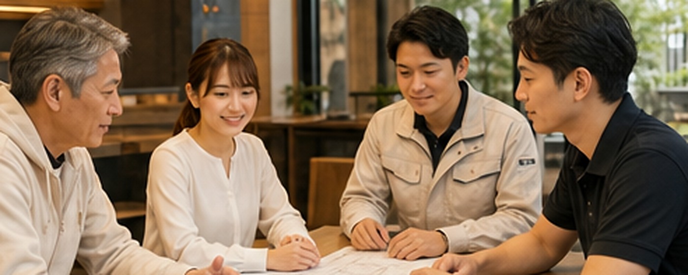 代表が打ち合わせをする様子